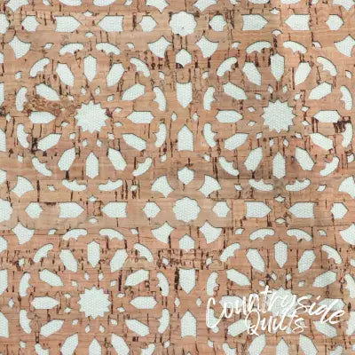 Cream Canvas Backed Mandala Pro Lite Cork 1/2 yard