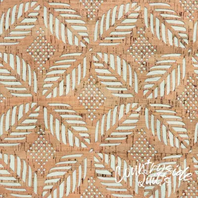 Cream Canvas Backed Palms Pro Lite Cork 1/2 yard