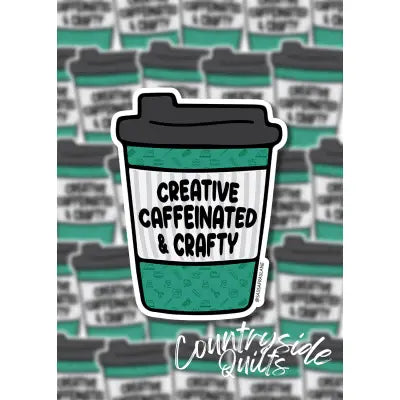 Creative, Caffeinated & Crafty Stickers 6pk