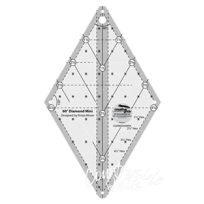 Creative Grids 60 Degree Mini Diamond Ruler Notions