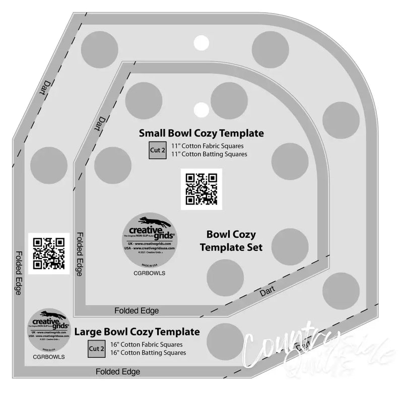Creative Grids Bowl Cozy Template Set Notions CDS-CGRBOWLS