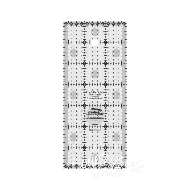 Creative Grids Itty-Bitty Eights Rectangle Ruler 3in x 7in