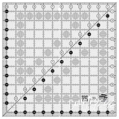Creative Grids Quilt Ruler 12-1/2in x 12-1/2in Square