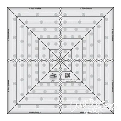 Creative Grids Quilt Ruler 14-1/2in Square It Up or Fussy Cut Square