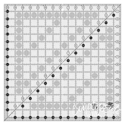 Creative Grids Quilt Ruler 15-1/2in x 15-1/2in Square