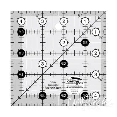 Creative Grids Quilt Ruler 4-1/2in Square