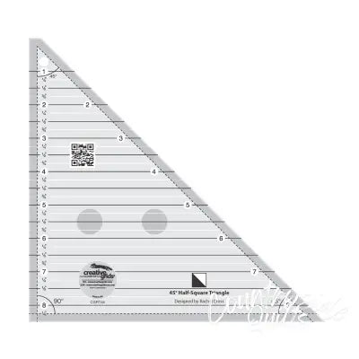 Creative Grids Quilt Ruler 45 Degree Half-Square 8-1/2in Triangle