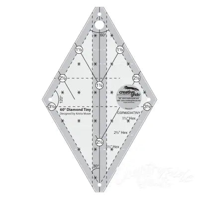 Creative Grids Quilt Ruler 60 Degree Tiny Diamond