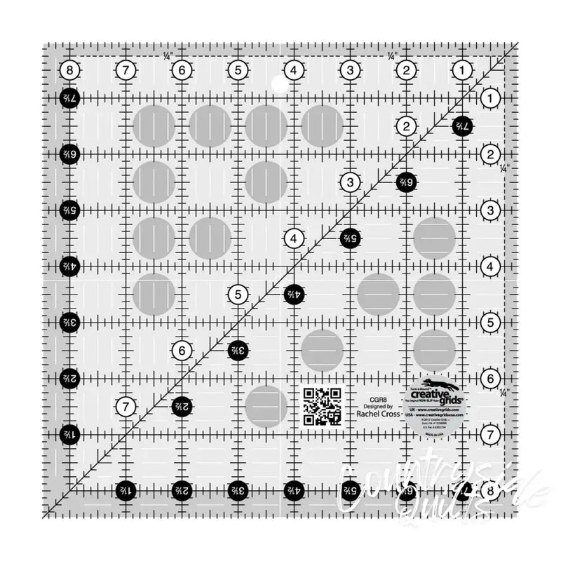 Creative Grids Quilt Ruler 8-1/2in Square Notions CDS-CGR8
