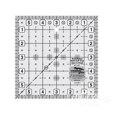 Creative Grids Quilt Ruler Basic Range 6in Square