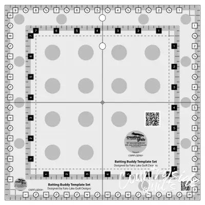 Creative Grids Quilt Ruler Batting Buddy Template Set