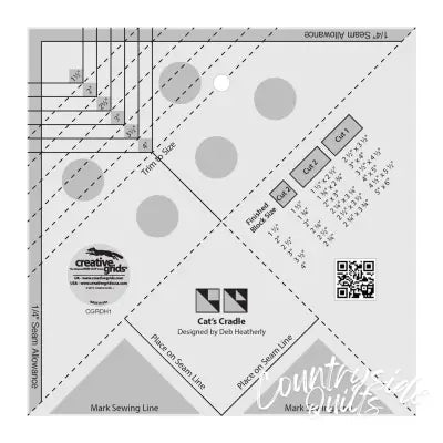 Creative Grids Quilt Ruler Cat's Cradle Tool