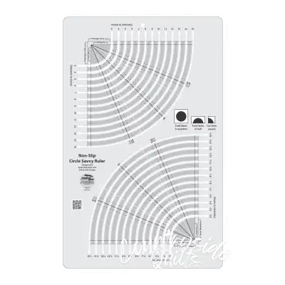 Creative Grids Quilt Ruler Circle Savvy 11-3/4in x 18-1/2in