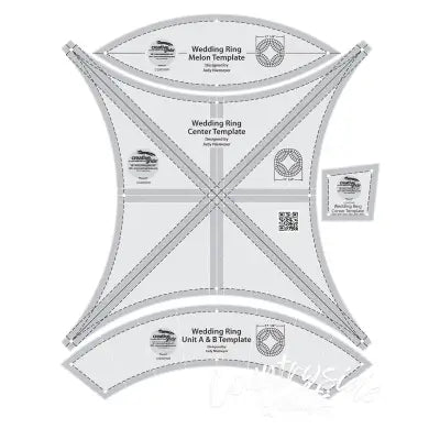 Creative Grids Quilt Ruler Double Wedding Ring Template Set
