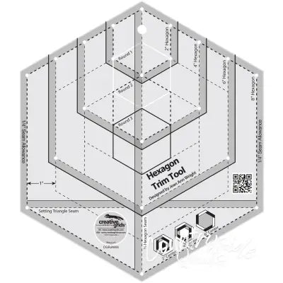 Creative Grids Quilt Ruler Hexagon Trim Tool
