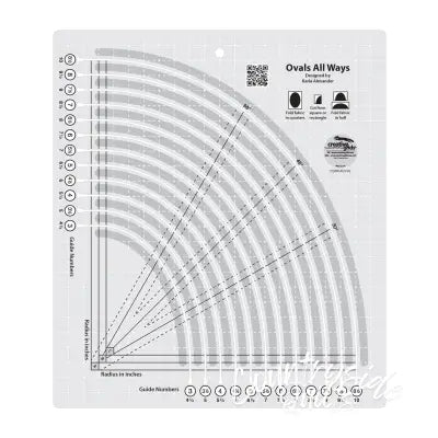 Creative Grids Quilt Ruler Ovals All Ways