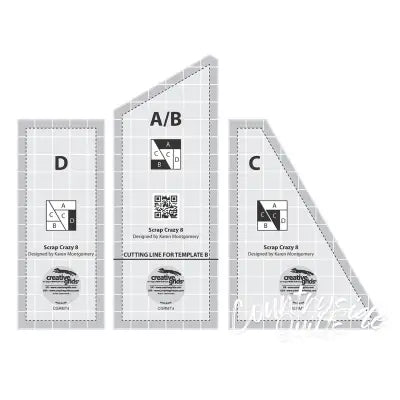 Creative Grids Quilt Ruler Scrap Crazy Templates