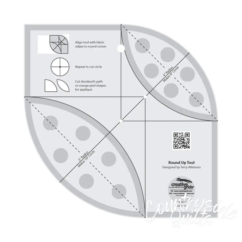 Creative Grids Round Up Tool and Quilting Ruler Notions