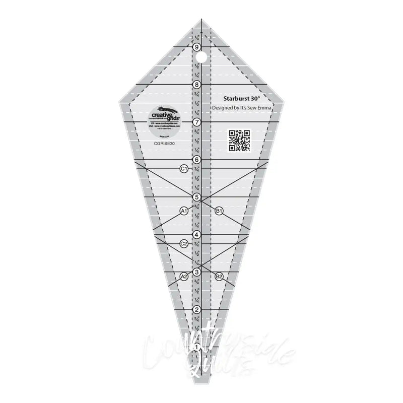 Creative Grids Starburst 30 Degree Triangle Quilt 9-1/2in