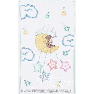 Crib Quilt Top Bear On The Moon