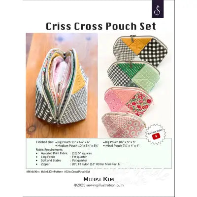 Criss Cross Pouch Set Pattern