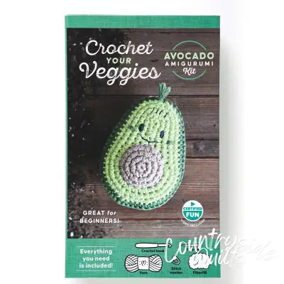 Crochet Your Veggies Amigurumi Kit Avocado