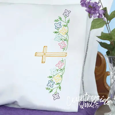 Cross Perle Edge Pillowcase