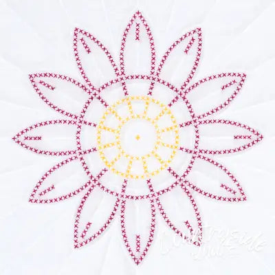 Cross-Stitch Flower 18 Quilt Blocks"