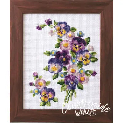 Cross Stitch Kits of Seasonal Flower Arrangement - Pansies and Daisies