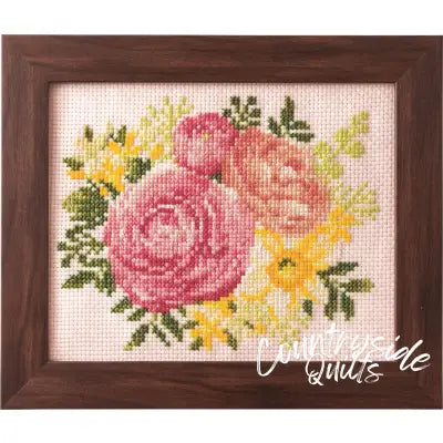 Cross Stitch Kits of Seasonal Flower Arrangement - Ranunculus and Daffodil