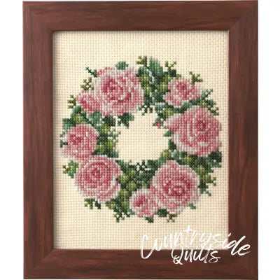 Cross Stitch Kits of Seasonal Flower Arrangement - Rose Wreath