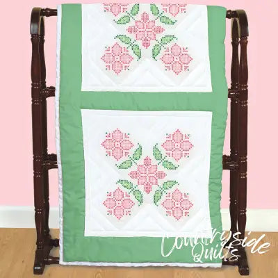 Cross Stitch Pretty In Pink 18in Quilt Blocks