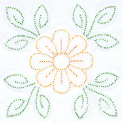 Cross-Stitch Sunflower 18in Quilt Blocks