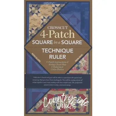 Crosscut 4 Patch Ruler with Book