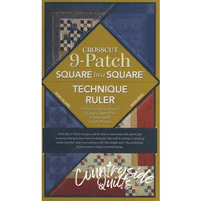 Crosscut 9 Patch Ruler with Book