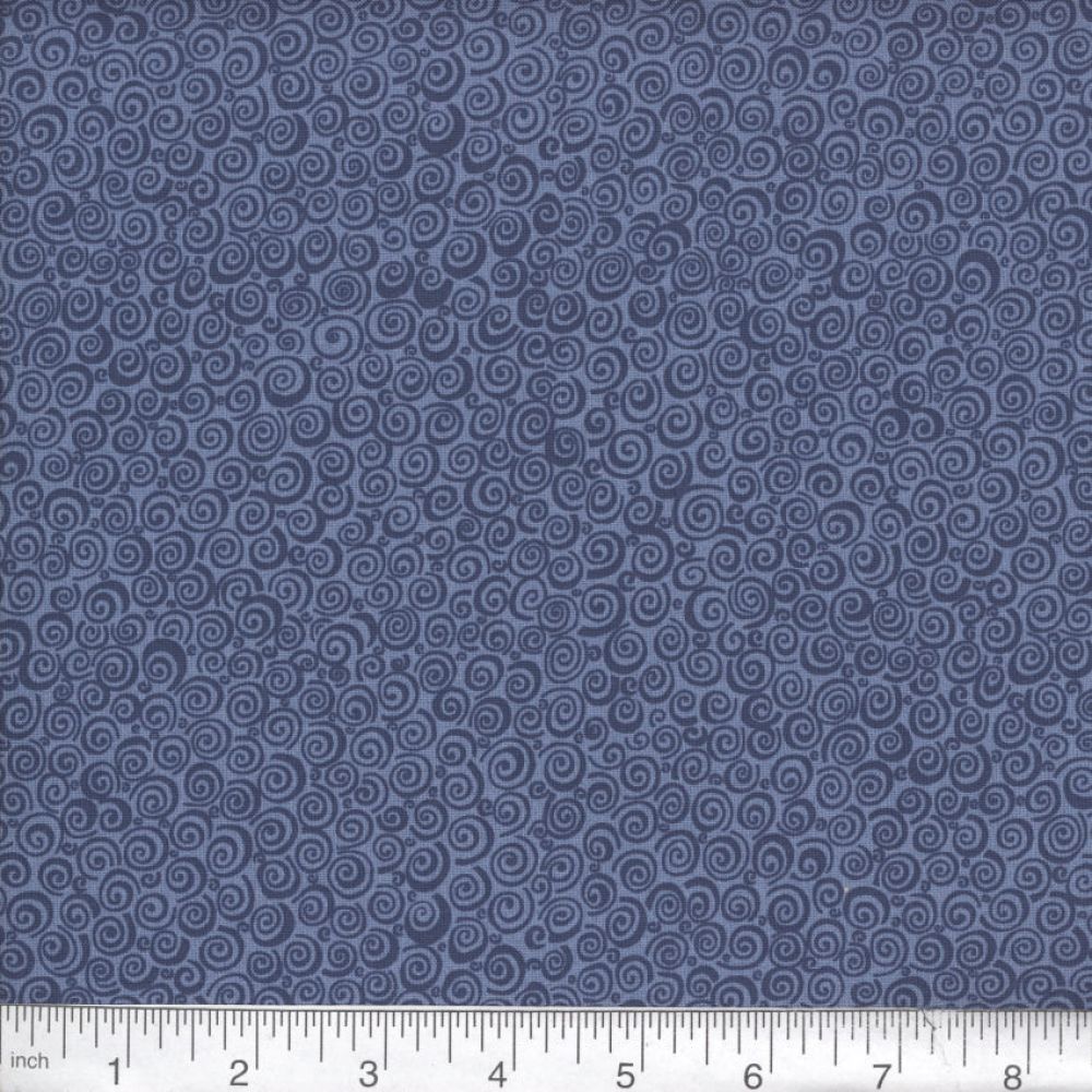 45" Curly Q Tonal - Navy