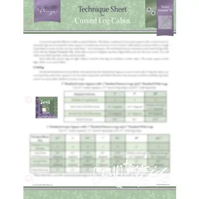 Curved Log Cabin Technique Sheet