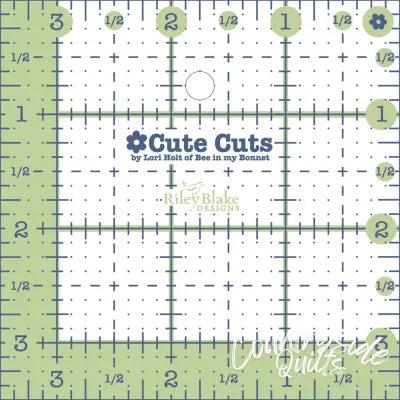 Cute Cut Ruler Square 3-1/2in x 3-1/2in