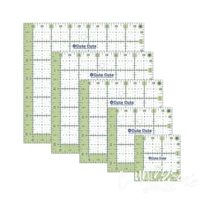 Lori Holt Cute Cuts Square Ruler Pack - 2-1/2in,3-1/2in,4-1/2in,5-1/2in,6-1/2in