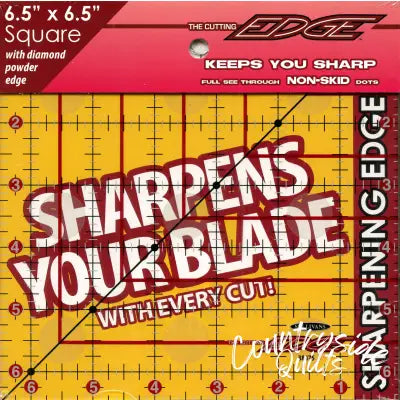 The Cutting Edge Clear Sharpening Edge Ruler 6-1/2in Square