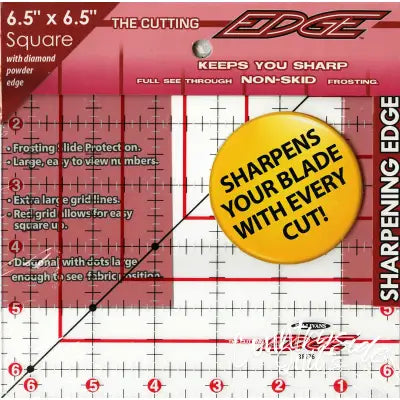 The Cutting Edge Sharpening Edge Ruler 6-1/2in Square