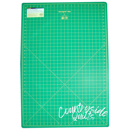 Cutting Mat Omnigrid Green with Yellow Grid 24in x 36in