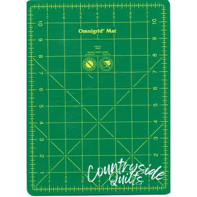 Cutting Mat Omnigrid Green with Yellow Grid 8-3/4in x 11-3/4in