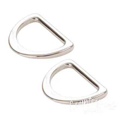 D Ring Flat 1in Nickel Set of Two