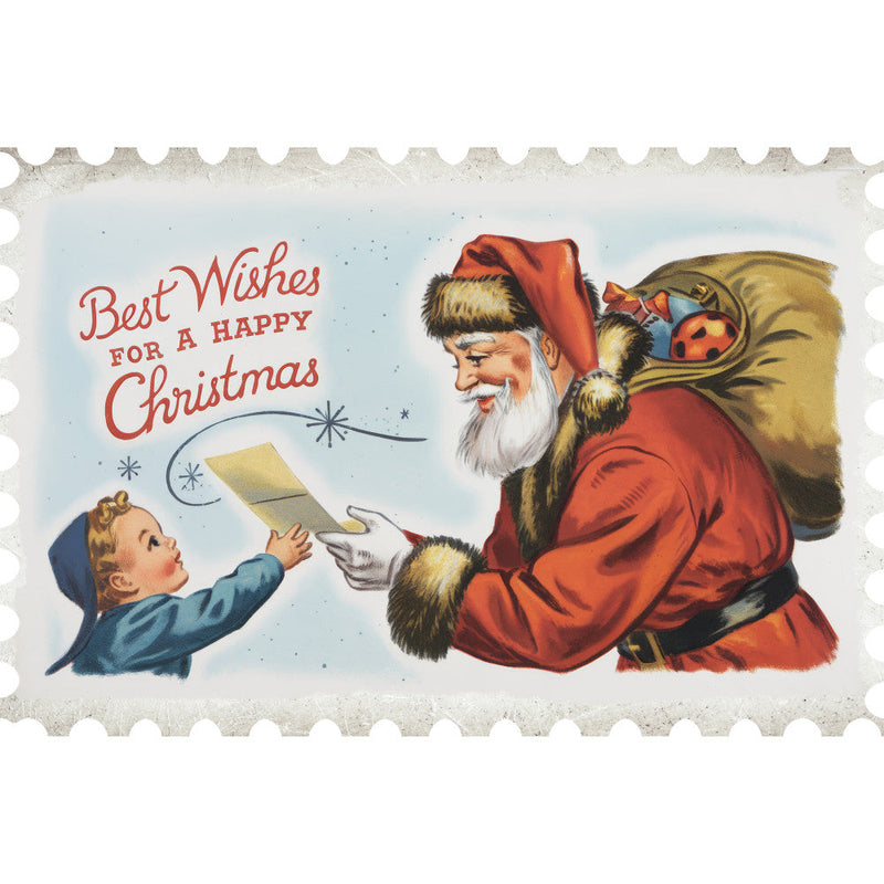 Vintage Christmas Postage Fabric Panel 15