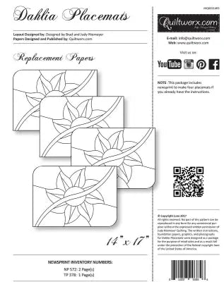 Dahlia Placemats Replacement Papers