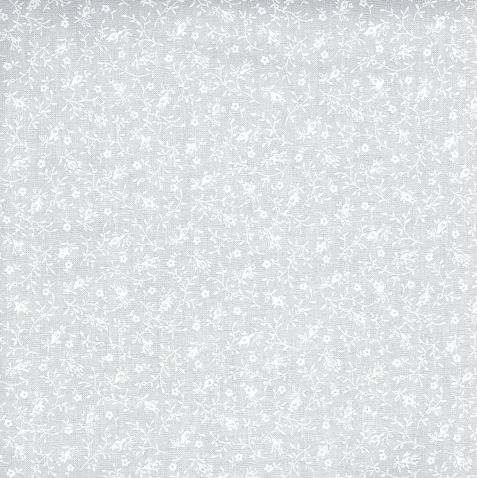 108" White on White - Dainty Floral Vine
