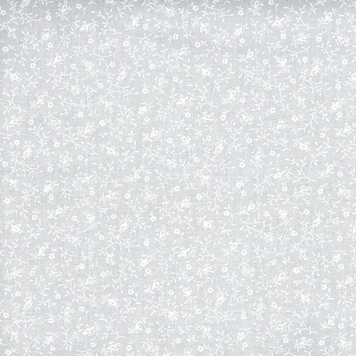 108" White on White - Dainty Floral Vine