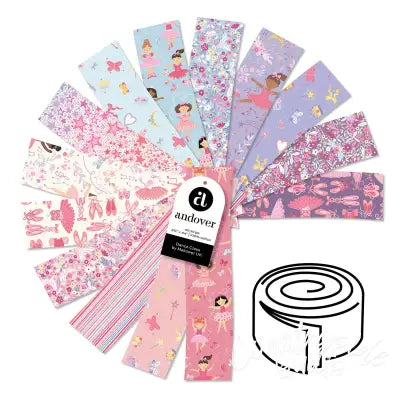 Dance Class -2.5 Inch Strip Roll 40 Cuts Each