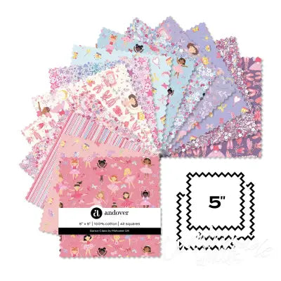 Dance Class 5 Inch Square 42 Cuts Each